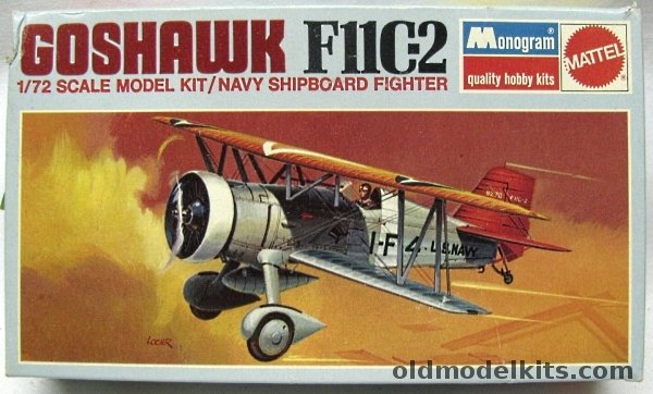 Monogram 1/72 Curtiss Goshawk F11C-2 - Blue Box Issue (F11C2), 6796-0075 plastic model kit